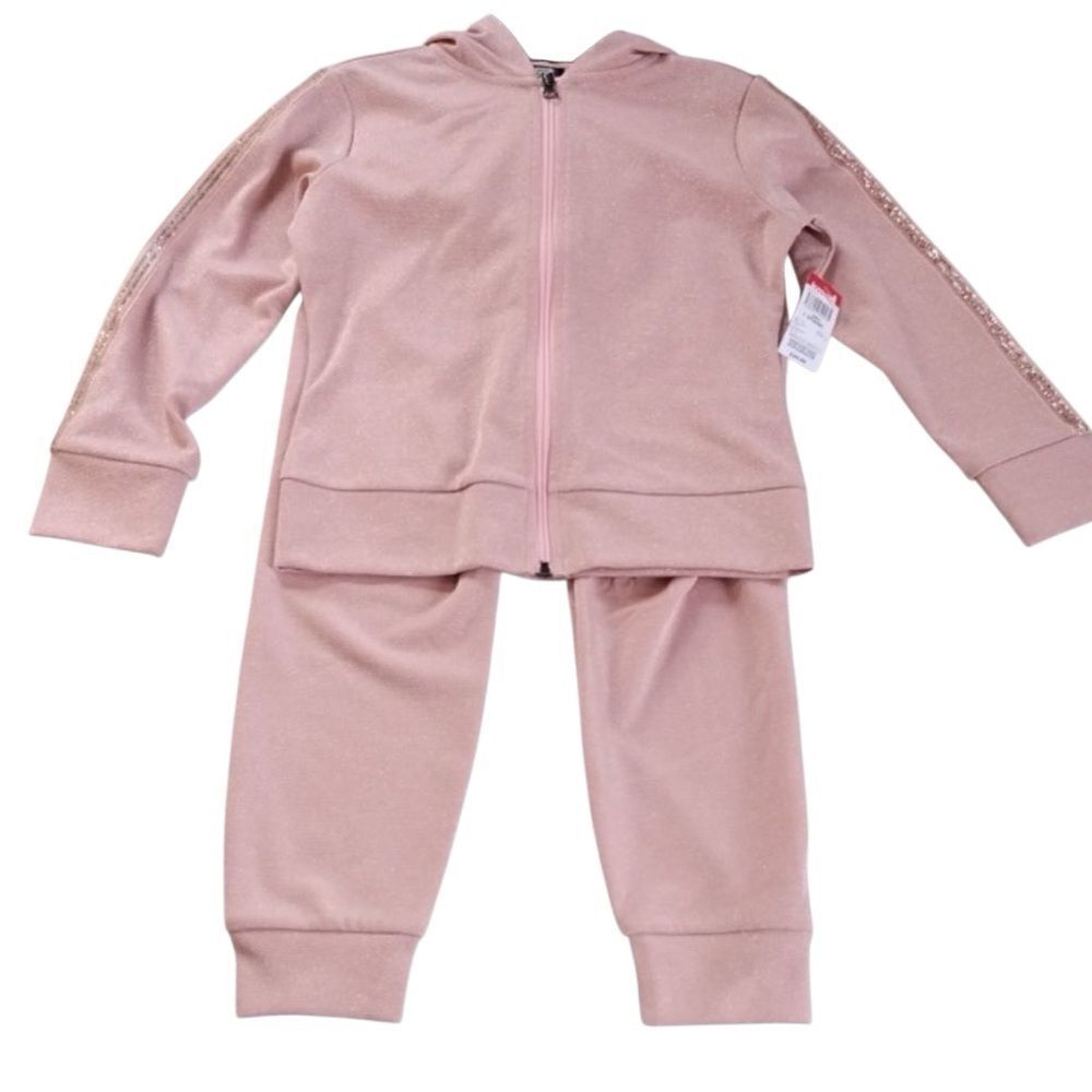 Girls Track Jogger Sweat Suit Athletic Set Size L
